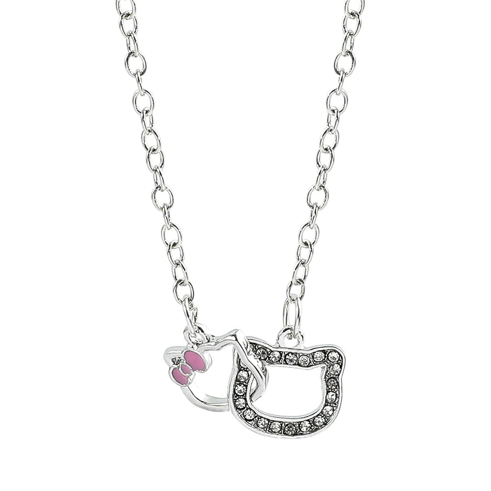 Cute Cartoon Hello Kitty Pendant Necklace, Adorable Design, Birthday Party Gift for Women LuxeLash Studio