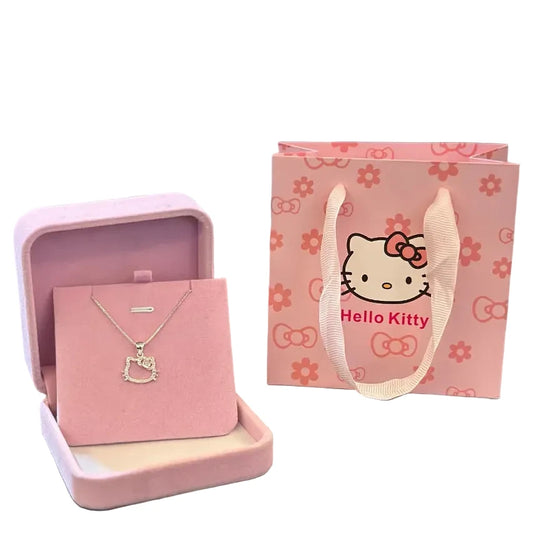 Hello Kitty Necklace For Women Sterling Silver Choker With Cute Pendant Best Friends Birthday Gift For Her Kawaii Jewelry Gift LuxeLash Studio