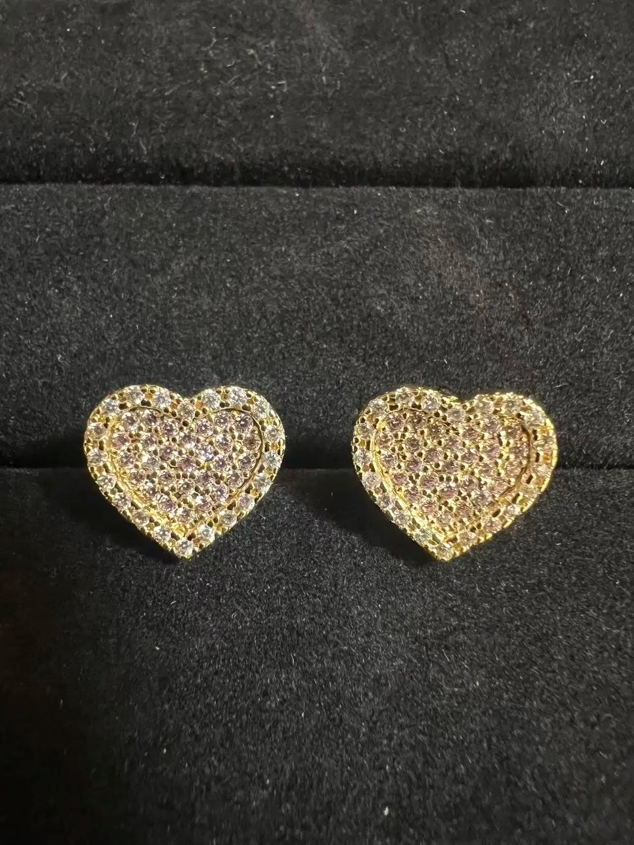 Nugget Heart  Stud Earring 18K Gold plated 12x11mm LuxeLash Studio