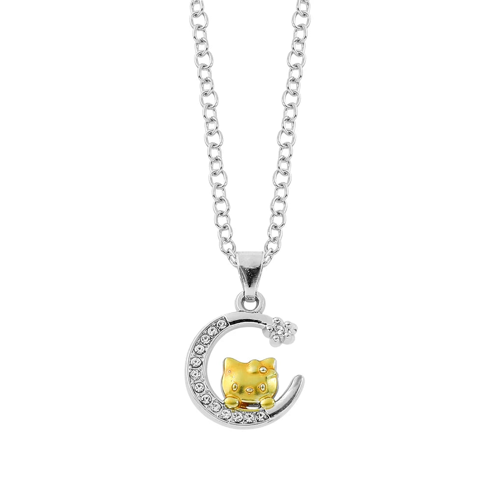 Cute Cartoon Hello Kitty Pendant Necklace, Adorable Design, Birthday Party Gift for Women LuxeLash Studio