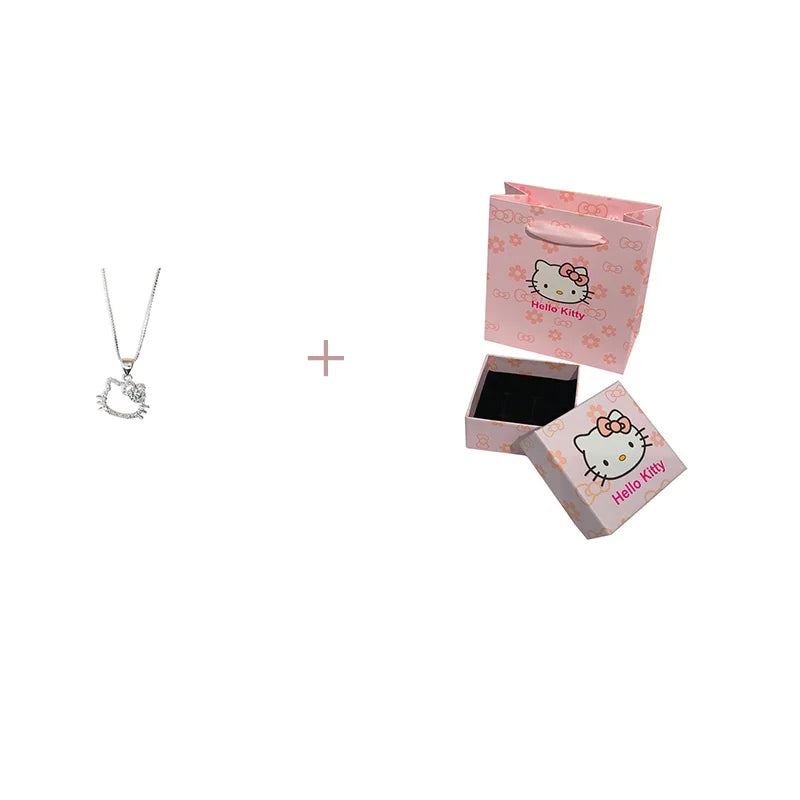 Hello Kitty Necklace For Women Sterling Silver Choker With Cute Pendant Best Friends Birthday Gift For Her Kawaii Jewelry Gift LuxeLash Studio