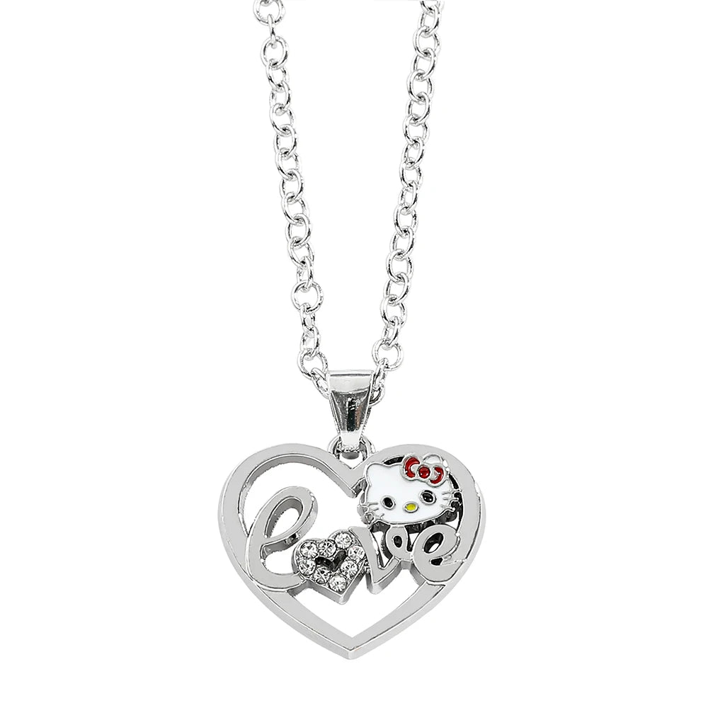 Cute Cartoon Hello Kitty Pendant Necklace, Adorable Design, Birthday Party Gift for Women LuxeLash Studio