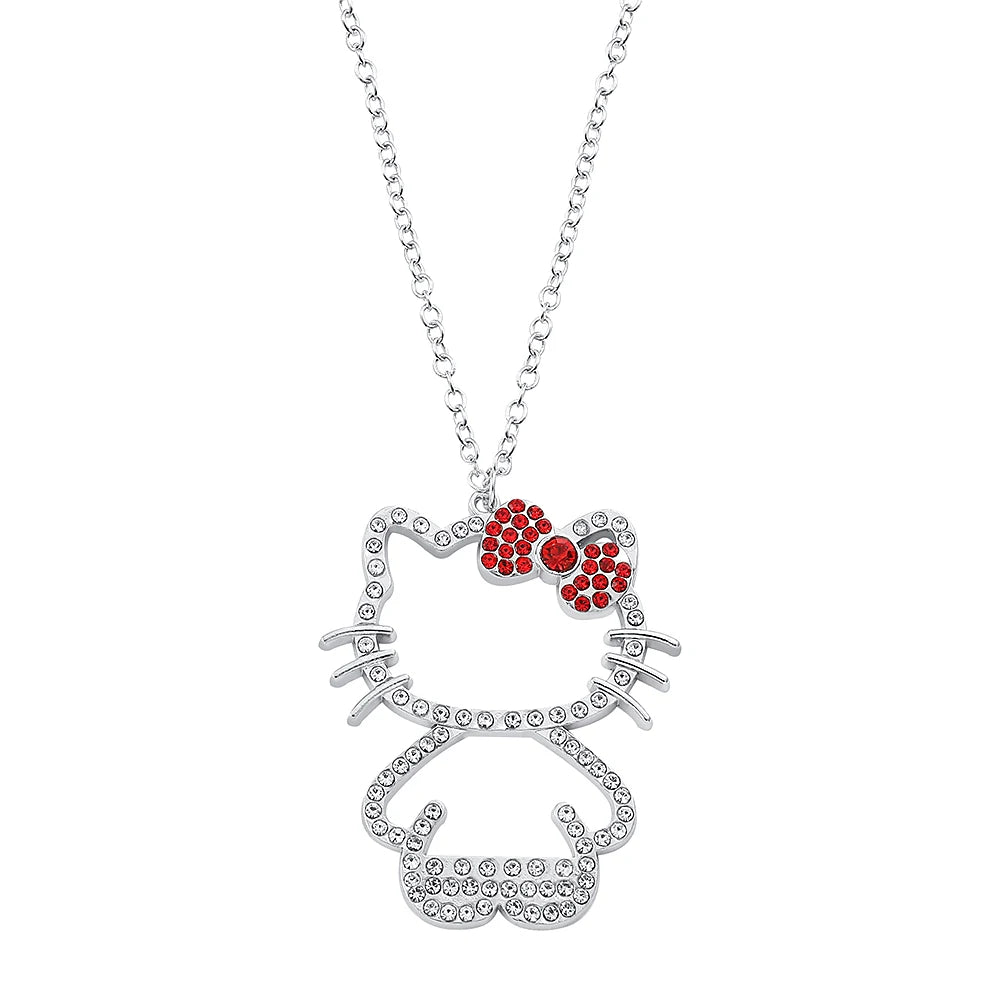 Cute Cartoon Hello Kitty Pendant Necklace, Adorable Design, Birthday Party Gift for Women LuxeLash Studio