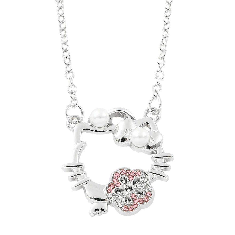 Cute Cartoon Hello Kitty Pendant Necklace, Adorable Design, Birthday Party Gift for Women LuxeLash Studio
