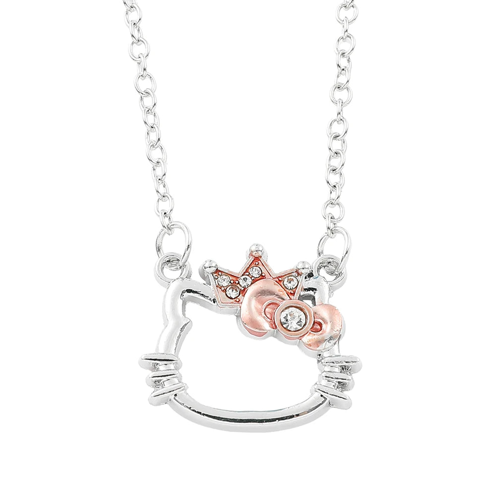 Cute Cartoon Hello Kitty Pendant Necklace, Adorable Design, Birthday Party Gift for Women LuxeLash Studio
