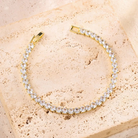 Light luxury Inlaid Zircon Bracelet for Women Fashion Titanium Steel Non fading Bracelet Jewelry Set LuxeLash Studio
