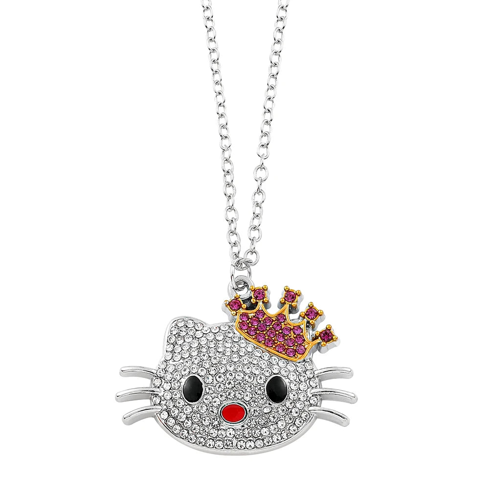 Cute Cartoon Hello Kitty Pendant Necklace, Adorable Design, Birthday Party Gift for Women LuxeLash Studio