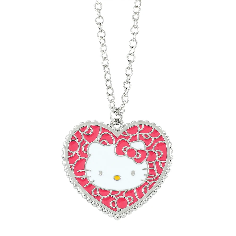 Cute Cartoon Hello Kitty Pendant Necklace, Adorable Design, Birthday Party Gift for Women LuxeLash Studio