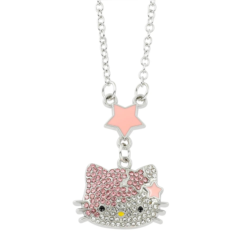 Cute Cartoon Hello Kitty Pendant Necklace, Adorable Design, Birthday Party Gift for Women LuxeLash Studio