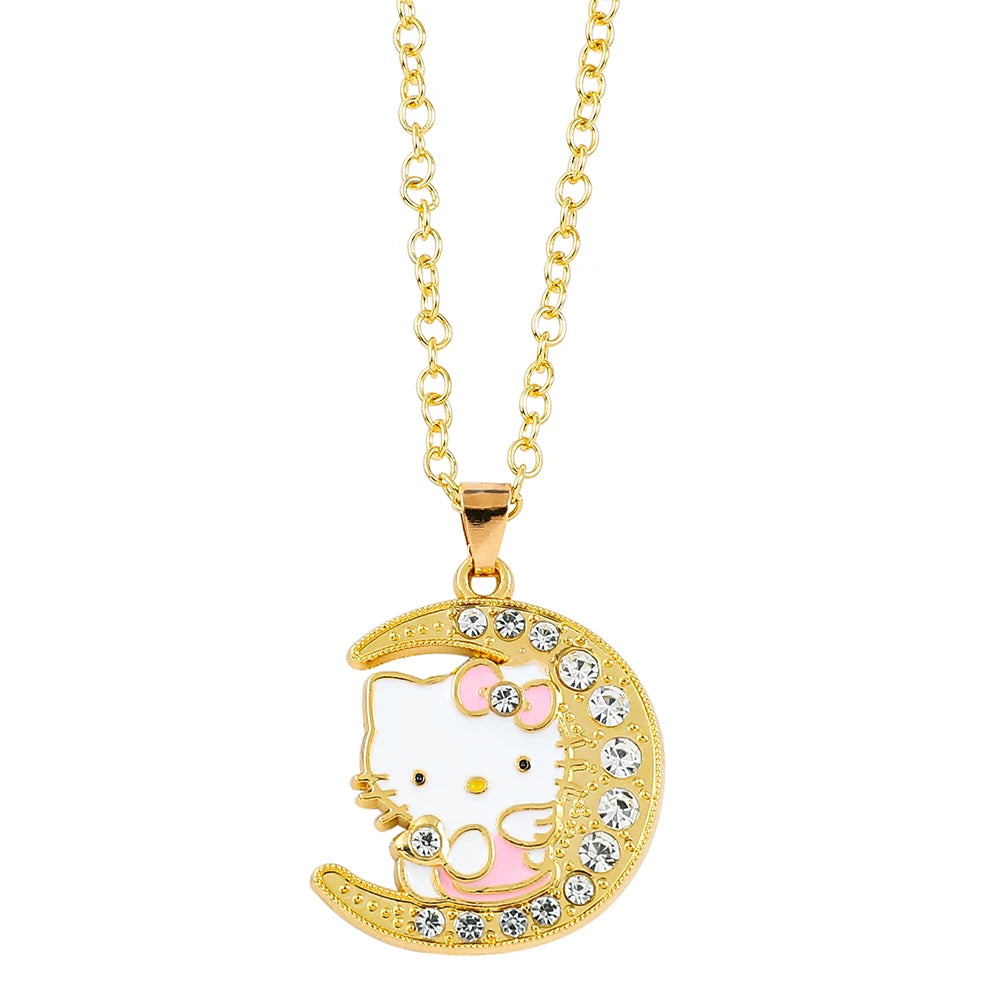 Cute Cartoon Hello Kitty Pendant Necklace, Adorable Design, Birthday Party Gift for Women LuxeLash Studio