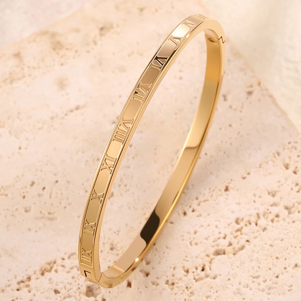 Sparkling Zirconia Inlaid Stainless Steel Bracelet Set for Women Stackable Bangles Fashion Non-Fading Jewelry Gift LuxeLash Studio