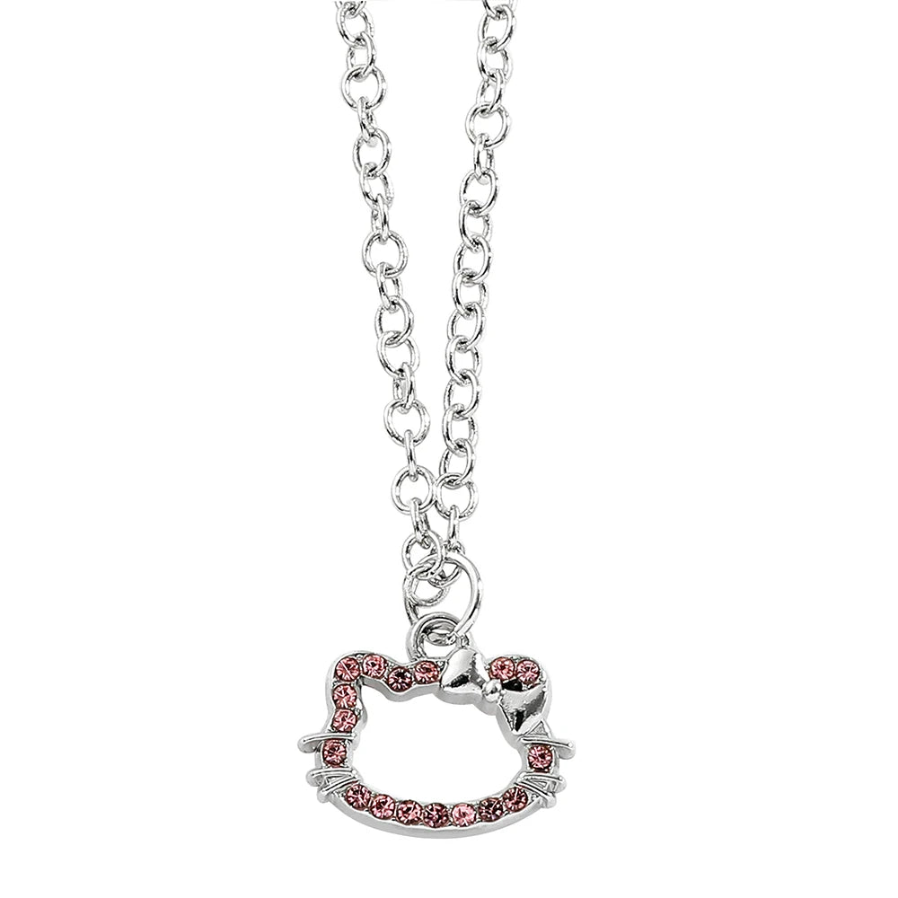 Cute Cartoon Hello Kitty Pendant Necklace, Adorable Design, Birthday Party Gift for Women LuxeLash Studio