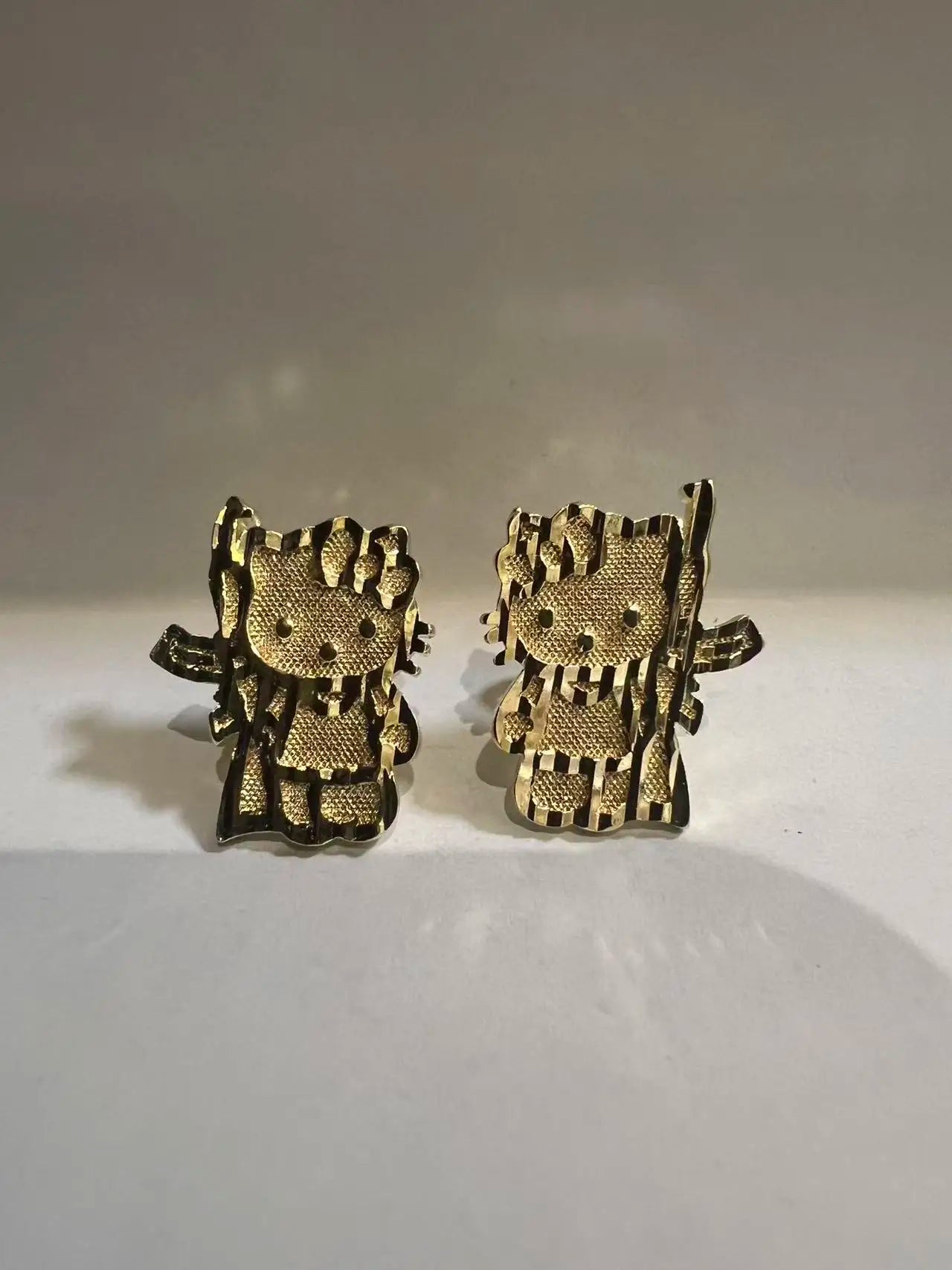 Nugget Heart  Stud Earring 18K Gold plated 12x11mm LuxeLash Studio