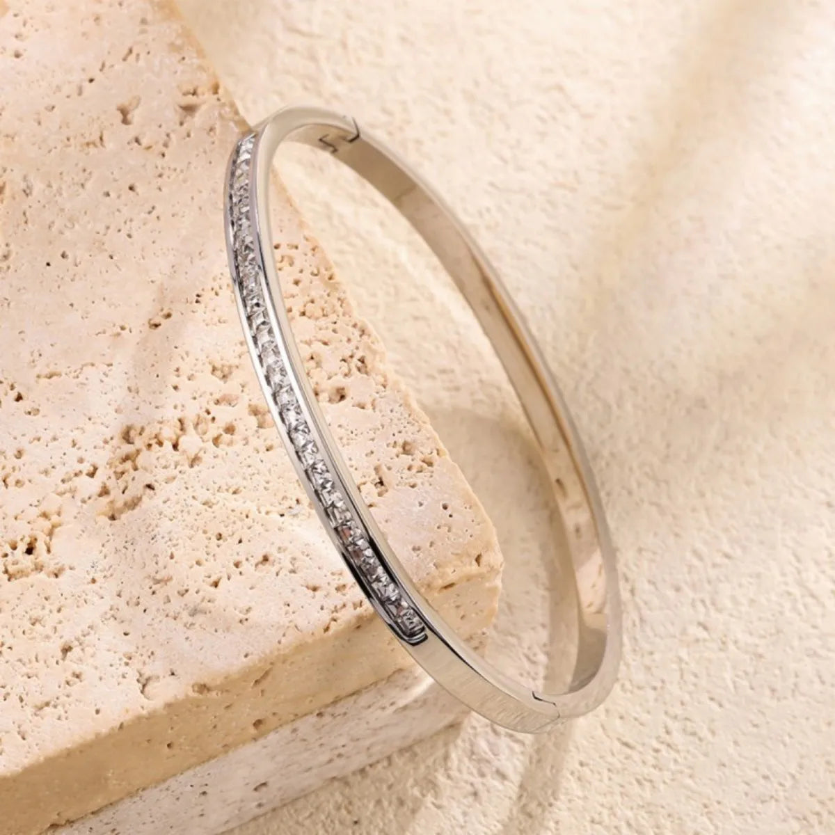 Light luxury Inlaid Zircon Bracelet for Women Fashion Titanium Steel Non fading Bracelet Jewelry Set LuxeLash Studio