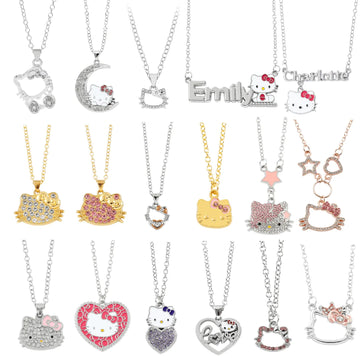 Cute Cartoon Hello Kitty Pendant Necklace, Adorable Design, Birthday Party Gift for Women LuxeLash Studio
