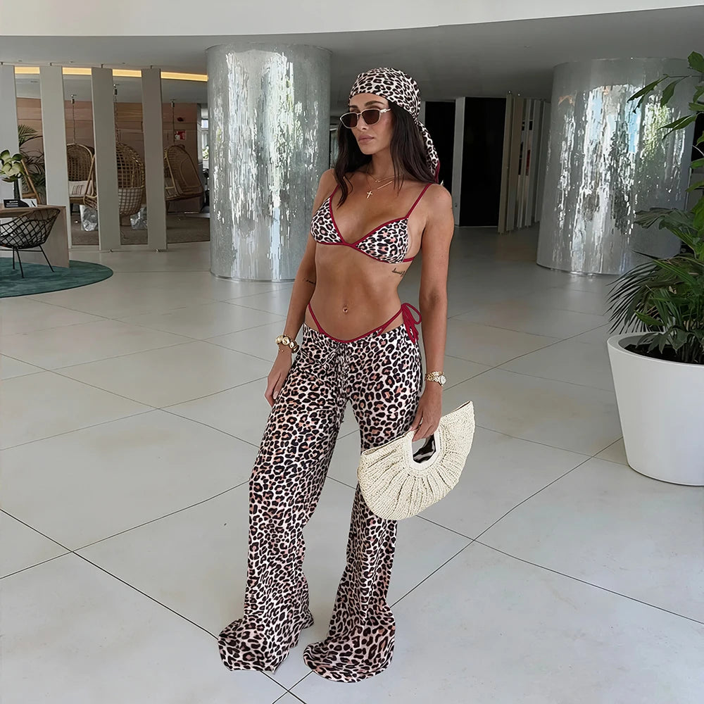 3 Pieces Print Bikini Swimsuit with Cover Up kimonos Swimwear Women Bathing Suit Micro Bikini Set Swimming Suits Biquini LuxeLash Studio