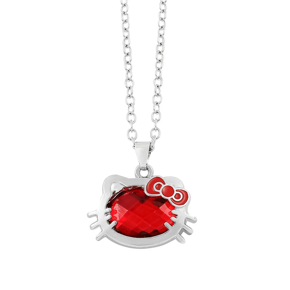 Cute Cartoon Hello Kitty Pendant Necklace, Adorable Design, Birthday Party Gift for Women LuxeLash Studio