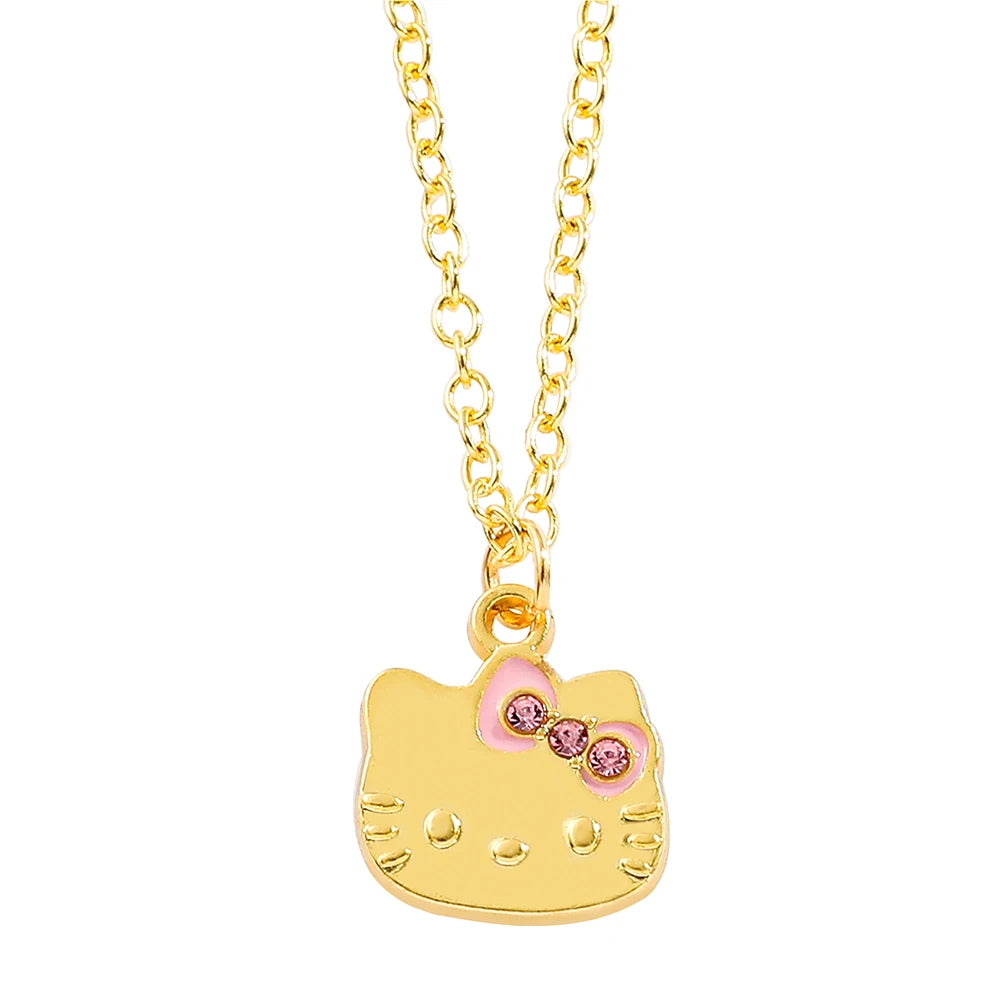 Cute Cartoon Hello Kitty Pendant Necklace, Adorable Design, Birthday Party Gift for Women LuxeLash Studio