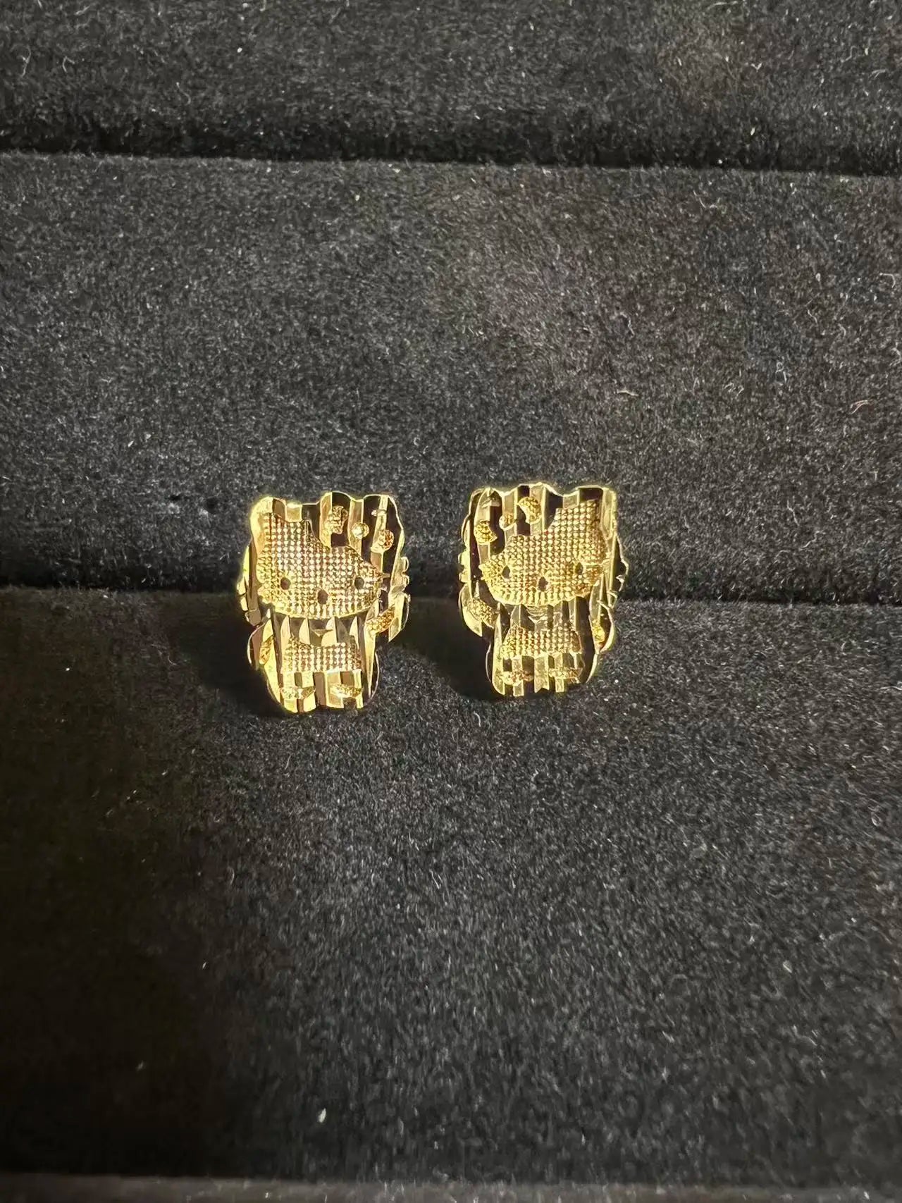 Nugget Heart  Stud Earring 18K Gold plated 12x11mm LuxeLash Studio